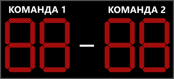 Табло спортивное универсальное 1 Электрон 700 2200х1000 88-88 R